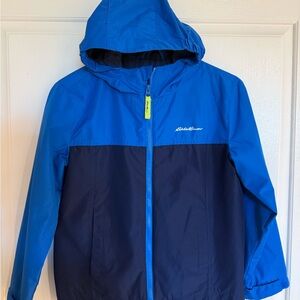 Eddie Bauer Kids Raincoat in Bright Blue and Navy